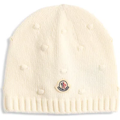 Moncler Kids' Virgin Wool & Cashmere Beanie In Neutral