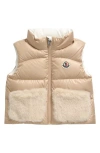 Moncler Vive Down Vest Beige In Beige