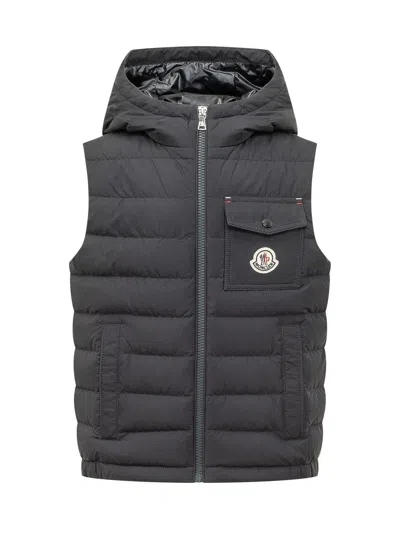 Moncler Kids Wandstan Vest In Blu