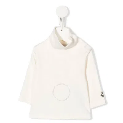 Moncler Kids White Turtleneck Cotton Top