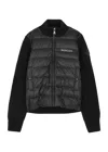 Moncler Kids Wool And Quilted Shell Jacket (8-10 Years) In Black
