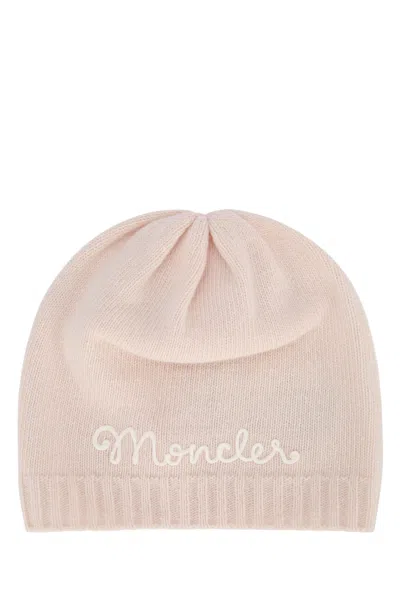 Moncler Kids Wool Beanie In Pink