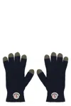Moncler Kids Wool Gloves In Black