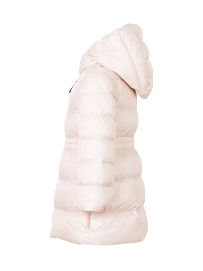 Moncler Kids Ylenia Mini Long Down Parka Jacket In Rosa