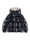 Moncler Kids Yule Hooded Down Jacket In Blue