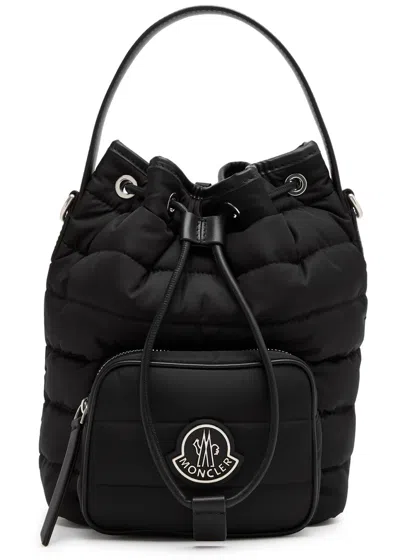 Moncler Kilia Quilted Shell Bucket Bag In Black