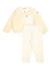 Moncler Kit Emseble Pants And Jacket In Nude & Neutrals