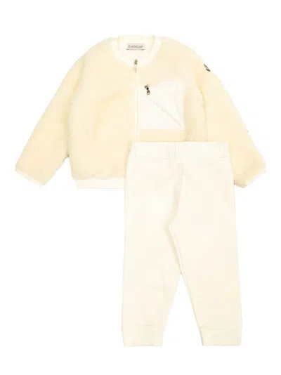 Moncler Kit Emseble Pants And Jacket In Nude & Neutrals