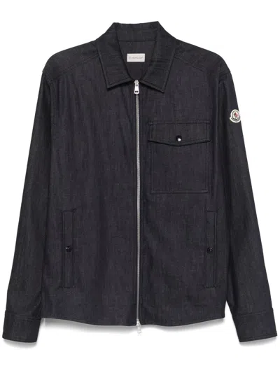 MONCLER DENIM SHIRT - MEN'S - ELASTANE/COTTON