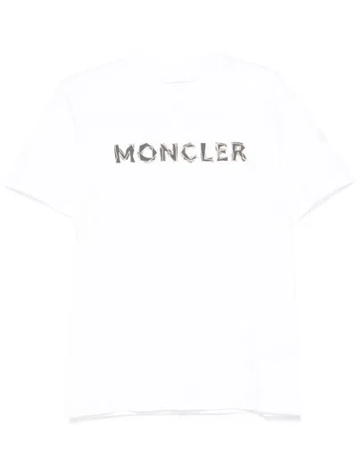 Moncler White Logo-print T-shirt