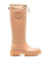 Moncler Kickstream Leather Tall Rain Boots In Multi