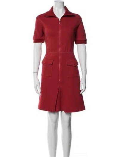 Pre-owned Moncler Knee-length Dress In Red