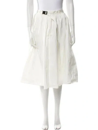 Pre-owned Moncler Knee-length Skirt In White