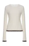 Moncler Knit Alpaca Wool-blend Sweater In White