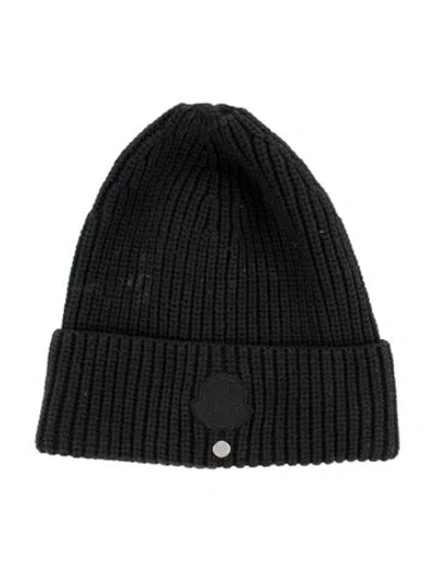 Pre-owned Moncler Knit Beanie In Black