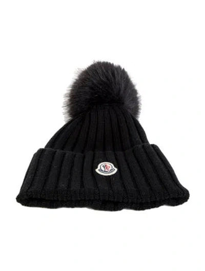 Pre-owned Moncler Knit Beanie In Black