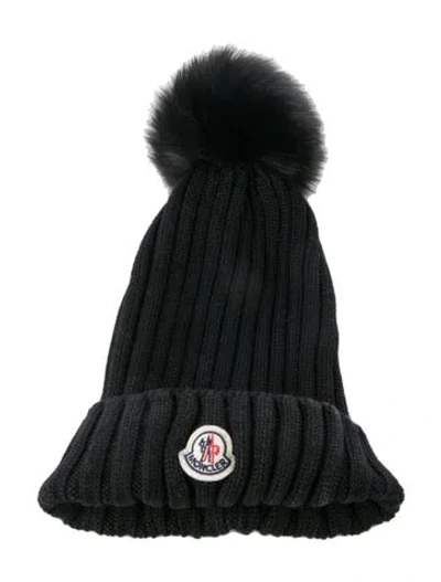 Pre-owned Moncler Knit Beanie In Black