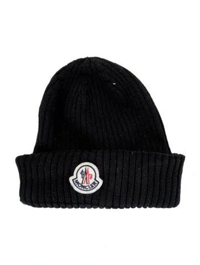 Pre-owned Moncler Knit Beanie In Black