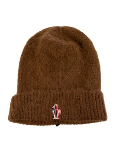 Pre-owned Moncler Knit Beanie In Brown