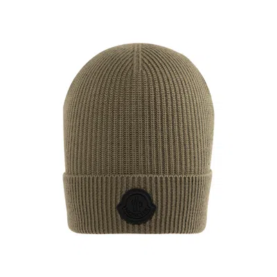 Pre-owned Moncler Knit Beanie 'olive' | Green | Men's Size Onesize