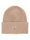Moncler Tricot Virgin Wool Beanie In Pink