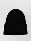 Moncler Knit Cap Ribbed Fold-over Cuff