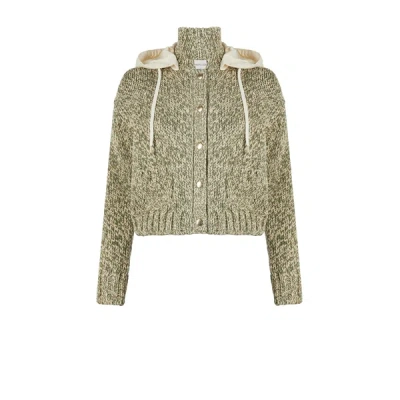 Moncler Knit Cardigan In Green