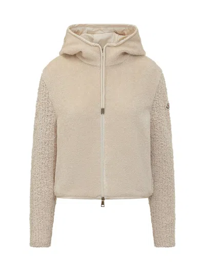 Moncler Knit Cardigan - Unisex Mini Style For Spring/summer 2026 In Neutral