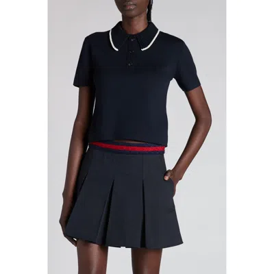 Moncler Knit Collar Cotton Polo