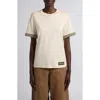 Moncler Knit Cuff Cotton T-shirt In White