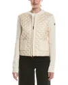 Moncler Knit Down Jacket In White