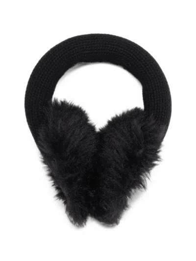 Moncler Knit Earmuffs In Black