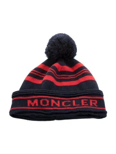 Pre-owned Moncler Knit Hat In Blue