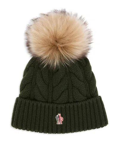 Moncler Knit Hat In Brown