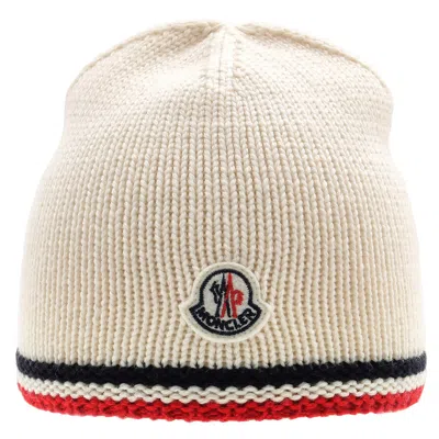 Moncler Knit Logo Patch Stripe Beanie