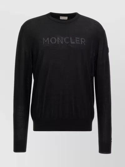 Moncler Black Logo Intarsia Sweater