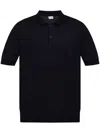 Moncler Knit Polo Shirt In Black