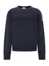 Moncler Knit Pullover Sweater In Blu