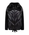 Moncler Knit-sleeves Padded Jacket In Black