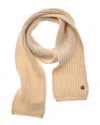 Moncler Knit Wool & Cashmere-blend Scarf In Neutral