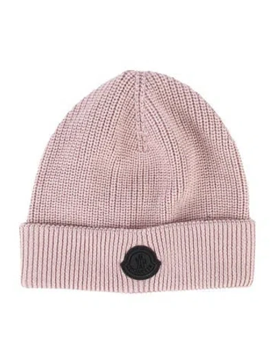 Pre-owned Moncler Knit Wool Beanie In Neutrals