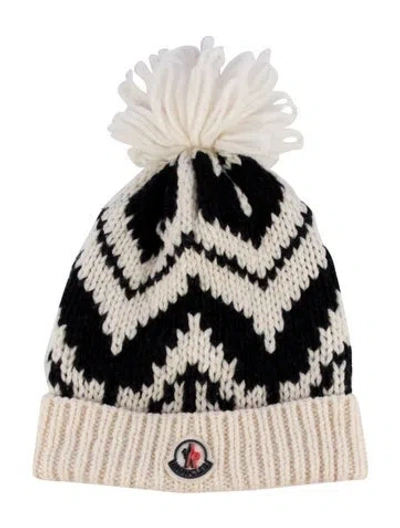 Pre-owned Moncler Knit Wool Blend Beanie In Multi