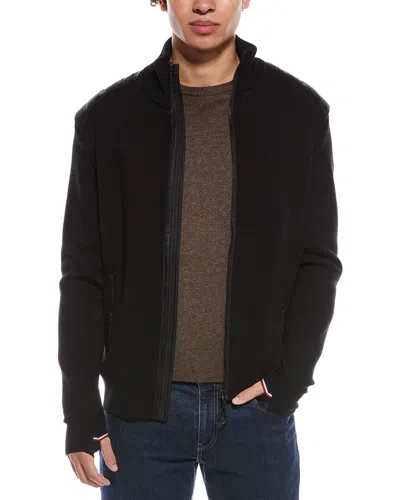 Moncler Knit Wool-blend Jacket In Black