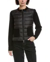 Moncler Knit Wool-blend Puffer Jacket In Black