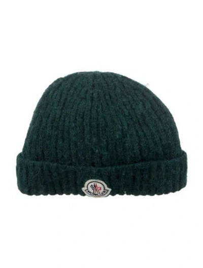 Pre-owned Moncler Knitted Beanie In Green