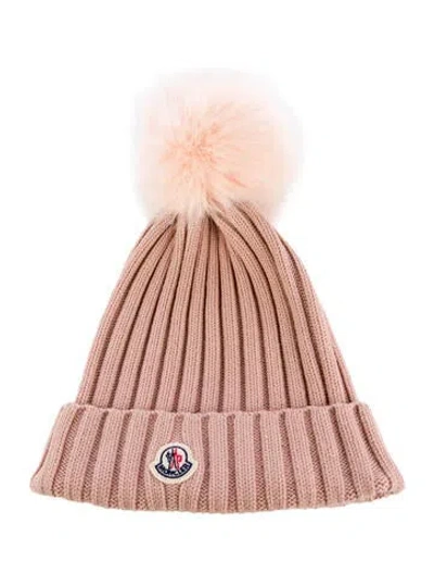 Pre-owned Moncler Knitted Beanie In Pink