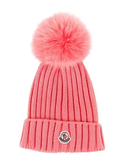 Pre-owned Moncler Knitted Beanie In Pink