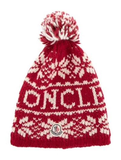 Pre-owned Moncler Knitted Beanie In Red
