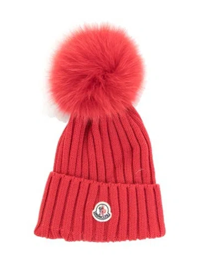 Pre-owned Moncler Knitted Beanie In Red