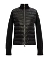 Moncler Padded Wool Cardigan In Black
